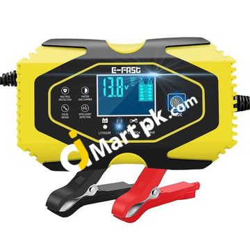 E-Fast Automatic Battery Charger & Maintainer 12V 6A / 24V 3A Smart 7-Stage Automotive For Car